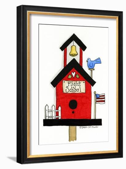Flight School Birdhouse-Debbie McMaster-Framed Giclee Print