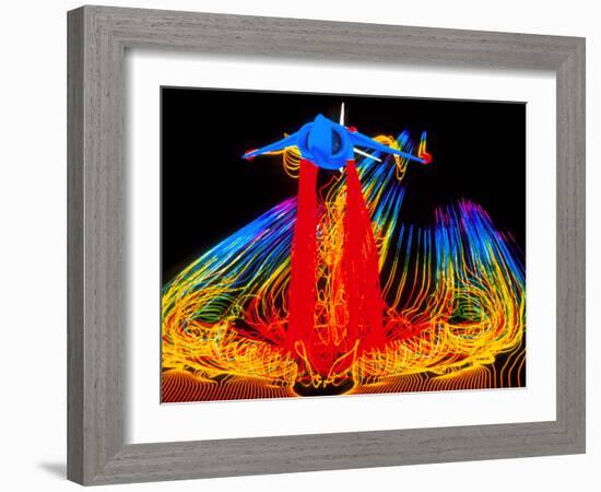 Flight Simulation of a Harrier Jump-jet-null-Framed Photographic Print