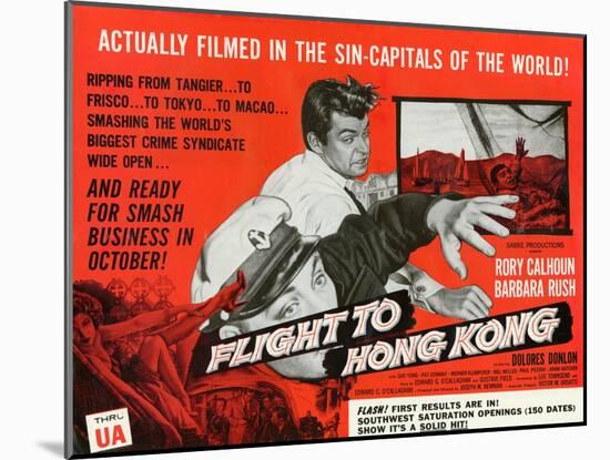 Flight to Hong Kong, 1956-null-Mounted Art Print