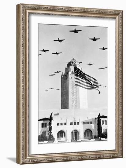 Flight Training Formation in Texas-null-Framed Art Print