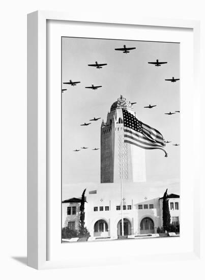 Flight Training Formation in Texas-null-Framed Art Print