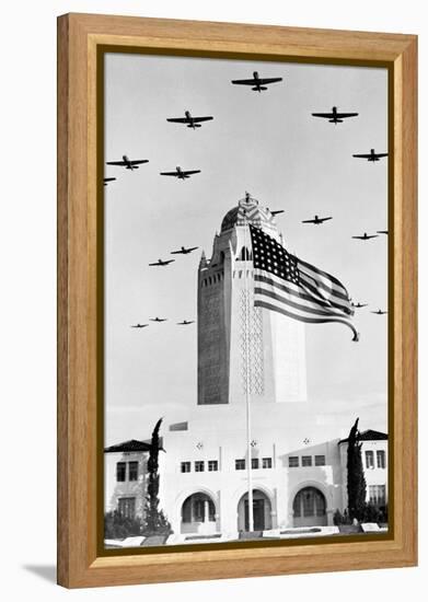 Flight Training Formation in Texas-null-Framed Stretched Canvas