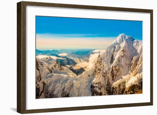 Flightseeing through peaks of Mt. Denali and the Alaskan mountain range, Alaska, USA, North America-Laura Grier-Framed Photographic Print