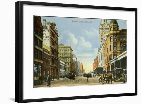 Flinders Street, Melbourne, Victoria, Australia, C1900s-null-Framed Giclee Print