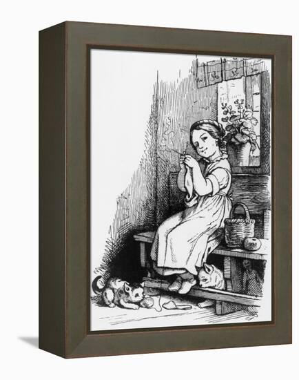 Flinkes Mädchen (Nimble Girl)-Ludwig Richter-Framed Premier Image Canvas