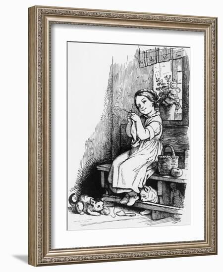 Flinkes Mädchen (Nimble Girl)-Ludwig Richter-Framed Giclee Print