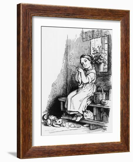 Flinkes Mädchen (Nimble Girl)-Ludwig Richter-Framed Giclee Print