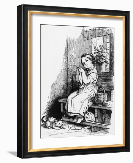 Flinkes Mädchen (Nimble Girl)-Ludwig Richter-Framed Giclee Print