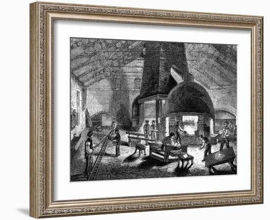 Flint Glass Furnace-null-Framed Art Print