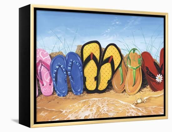 Flip Flop Fence-Scott Westmoreland-Framed Stretched Canvas