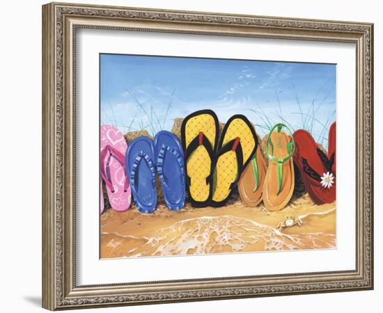 Flip Flop Fence-Scott Westmoreland-Framed Art Print