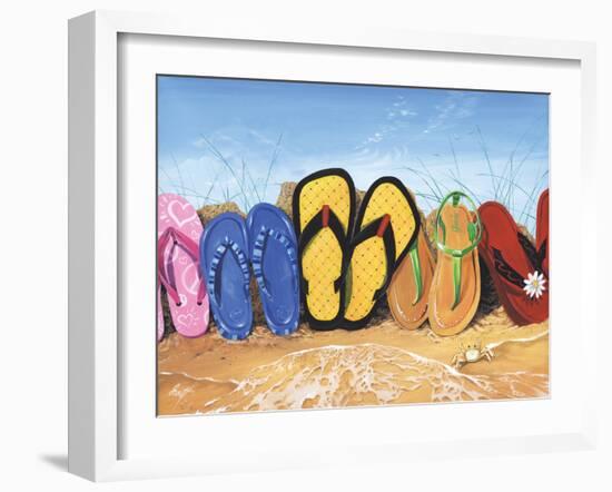 Flip Flop Fence-Scott Westmoreland-Framed Art Print