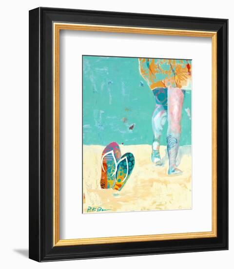 Flip Flops on the Beach-Pamela K. Beer-Framed Art Print