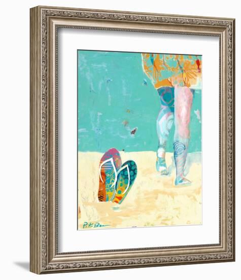 Flip Flops on the Beach-Pamela K. Beer-Framed Art Print