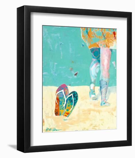 Flip Flops on the Beach-Pamela K. Beer-Framed Art Print