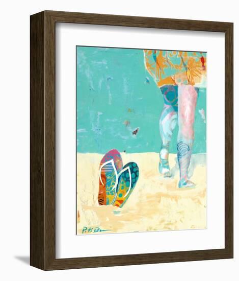 Flip Flops on the Beach-Pamela K. Beer-Framed Art Print