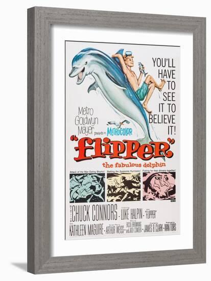 Flipper-null-Framed Art Print