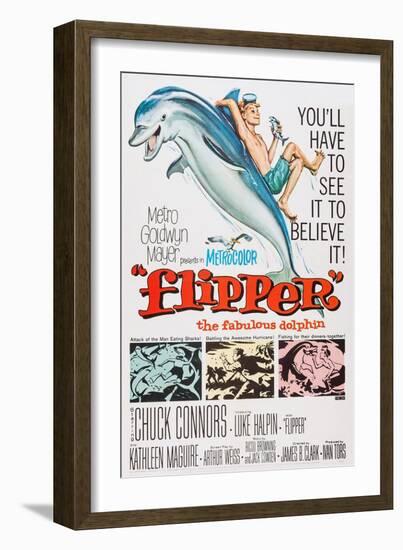 Flipper-null-Framed Art Print