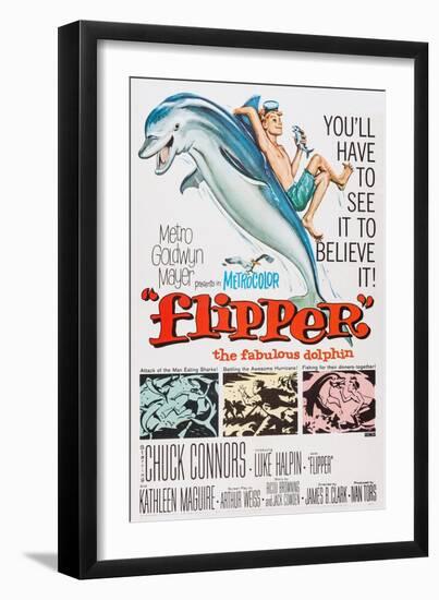 Flipper-null-Framed Art Print