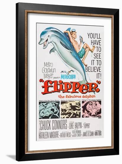 Flipper-null-Framed Art Print