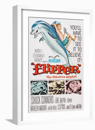 Flipper-null-Framed Art Print