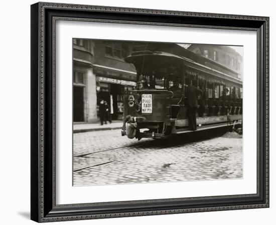 Flipping Cars-Lewis Wickes Hine-Framed Photo
