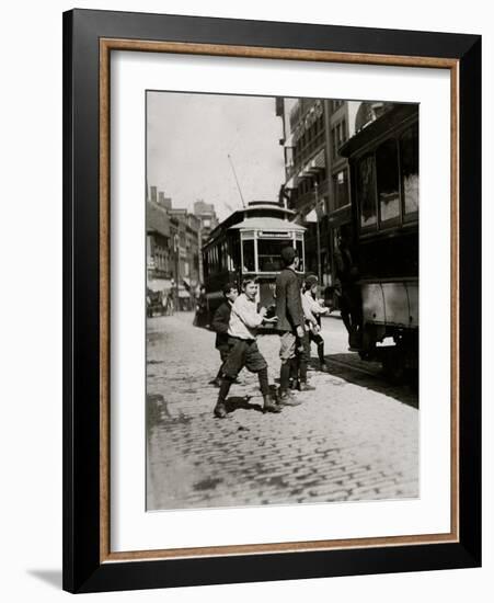 Flipping Cars-Lewis Wickes Hine-Framed Photo