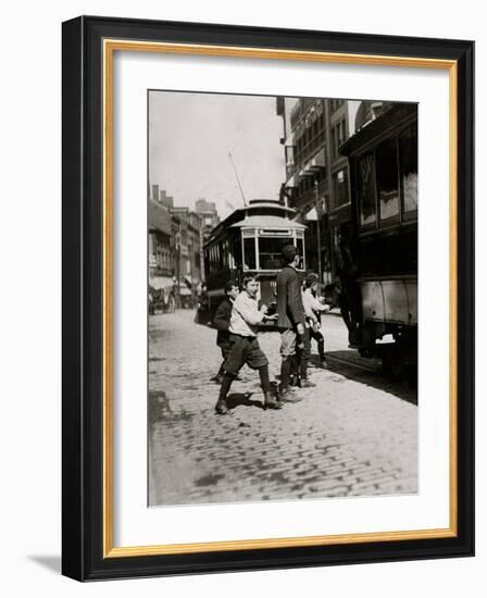 Flipping Cars-Lewis Wickes Hine-Framed Photo