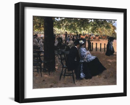 Fliration, Hyde Park-Giuseppe De Nittis-Framed Giclee Print