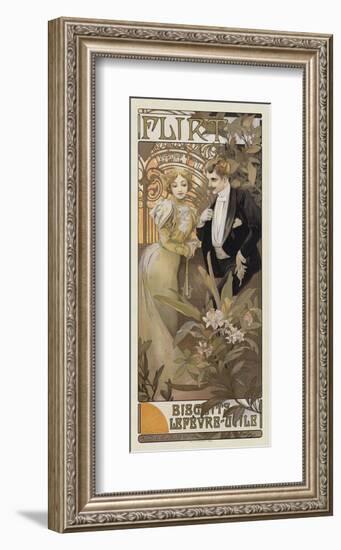 Flirt, 1899-Alphonse Mucha-Framed Art Print