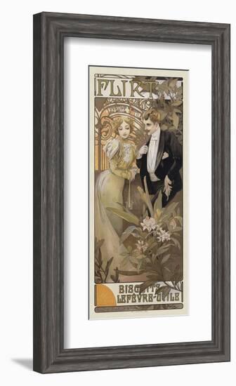 Flirt, 1899-Alphonse Mucha-Framed Art Print