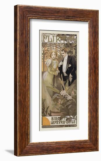 Flirt, 1899-Alphonse Mucha-Framed Art Print