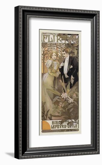 Flirt, 1899-Alphonse Mucha-Framed Art Print