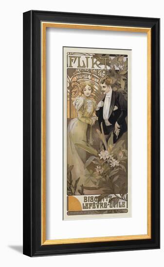 Flirt, 1899-Alphonse Mucha-Framed Art Print