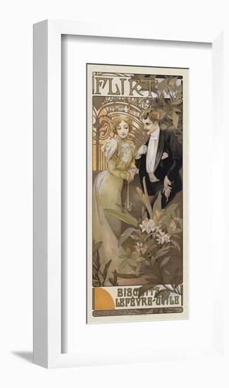 Flirt, 1899-Alphonse Mucha-Framed Art Print