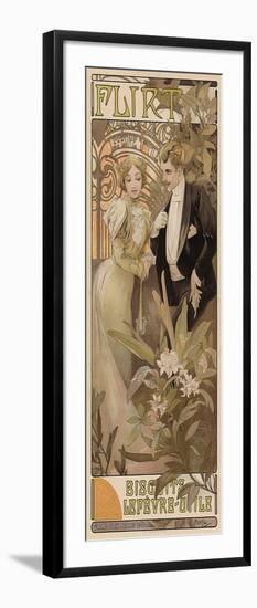 Flirt - Biscuits Lefevre-Utile, Ca, 1895-Alphonse Mucha-Framed Giclee Print