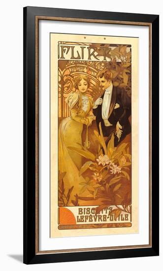 Flirt Biscuits-Alphonse Mucha-Framed Premium Giclee Print