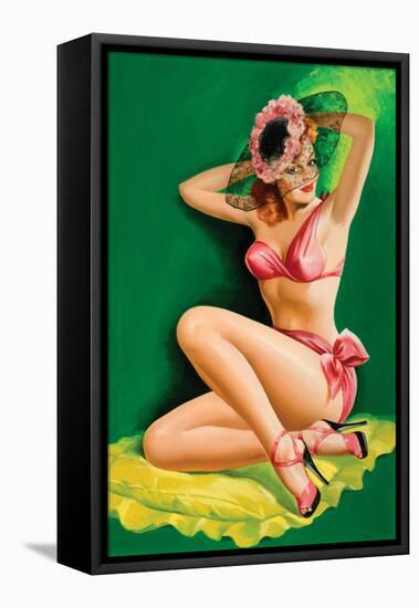 Flirt Magazine; Pinup with Hat-Peter Driben-Framed Stretched Canvas