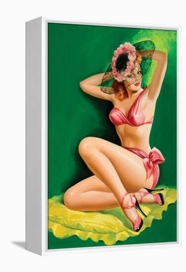 Flirt Magazine; Pinup with Hat-Peter Driben-Framed Stretched Canvas