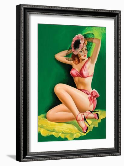 Flirt Magazine; Pinup with Hat-Peter Driben-Framed Art Print