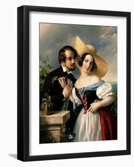 Flirtation, 1841-Miklos Barabas-Framed Giclee Print