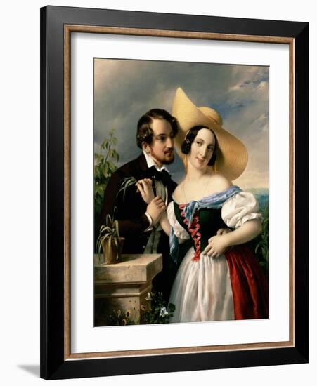 Flirtation, 1841-Miklos Barabas-Framed Giclee Print