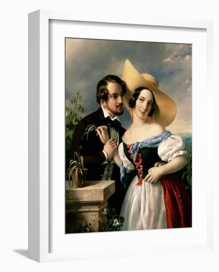 Flirtation, 1841-Miklos Barabas-Framed Giclee Print