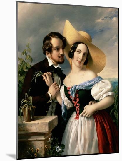 Flirtation, 1841-Miklos Barabas-Mounted Giclee Print