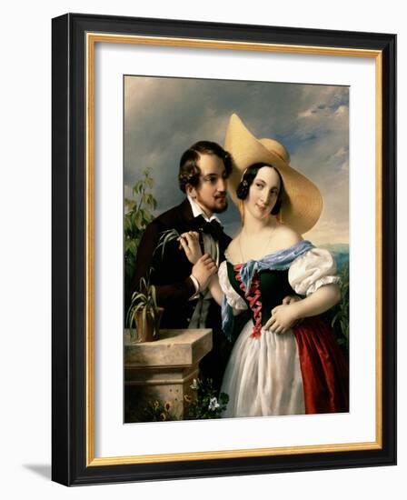 Flirtation, 1841-Miklos Barabas-Framed Giclee Print