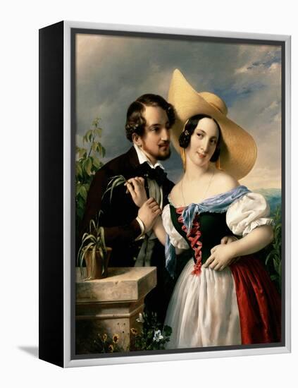 Flirtation, 1841-Miklos Barabas-Framed Premier Image Canvas