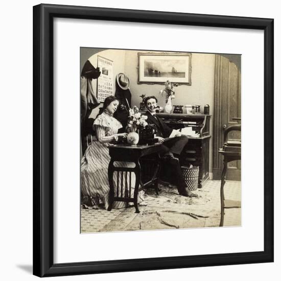 Flirtation-Underwood & Underwood-Framed Photographic Print