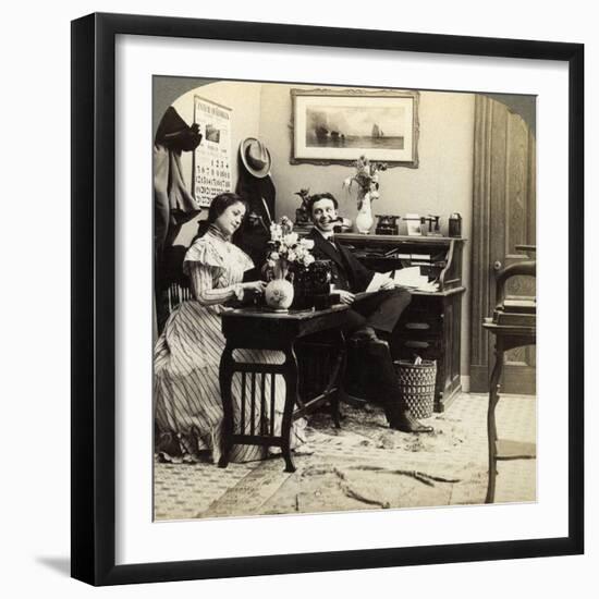 Flirtation-Underwood & Underwood-Framed Photographic Print