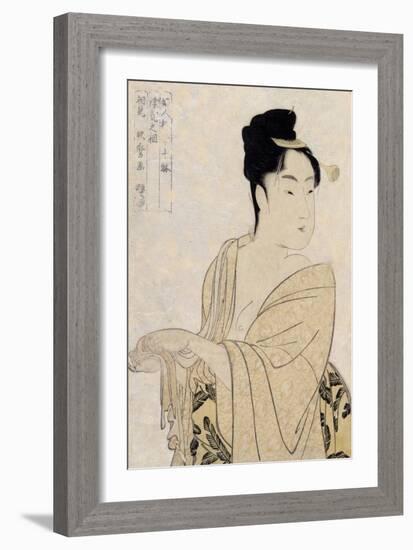 Flirtatious Lover, Japanese Wood-Cut Print-Lantern Press-Framed Art Print