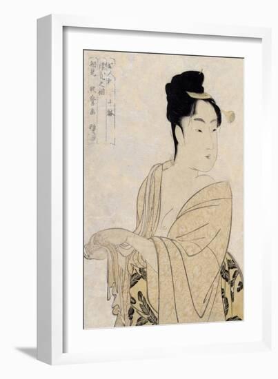 Flirtatious Lover, Japanese Wood-Cut Print-Lantern Press-Framed Art Print